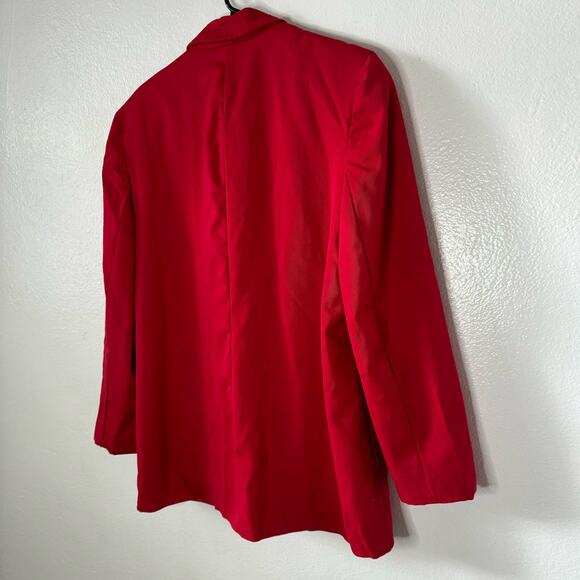 Vintage 70s Pendleton Women Sz 12 Wool Blazer Red Crest Single Button Sport Coat - Picture 8 of 11